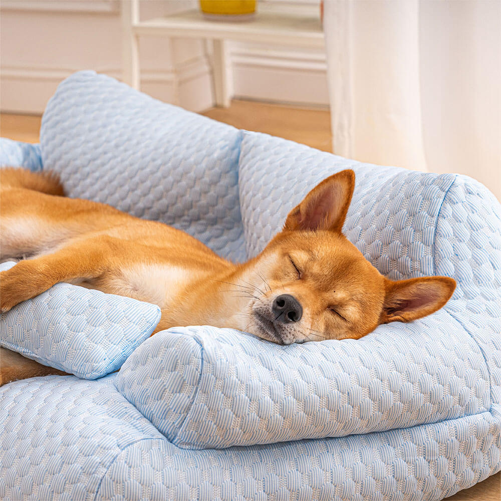 Canapé-lit pour chien lavable et rafraîchissant en soie de glace - Image 3