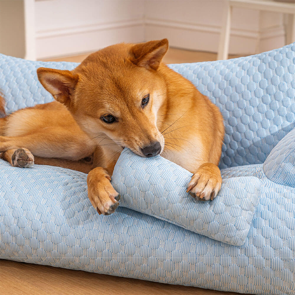 Canapé-lit pour chien lavable et rafraîchissant en soie de glace - Image 4