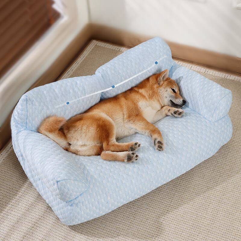 Canapé-lit pour chien lavable et rafraîchissant en soie de glace - Image 9