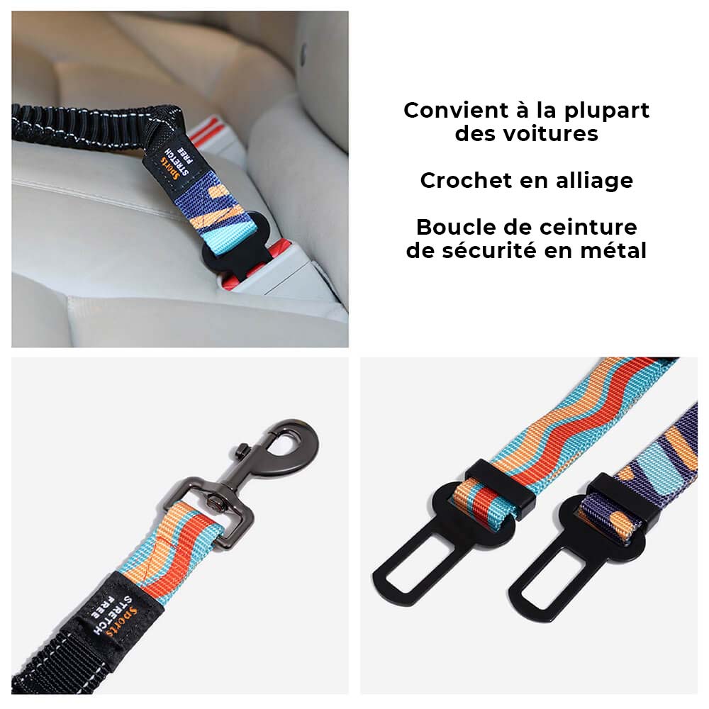 Ceinture de sécurité pour chien ajustable et colorée - Image 5