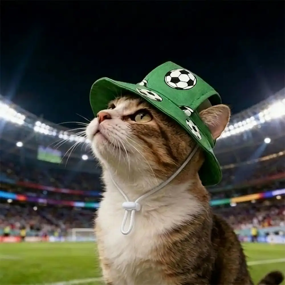 Chapeau pour animal de compagnie à motif de football - Image 2