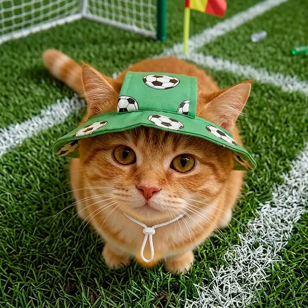 Chapeau pour animal de compagnie à motif de football - Image 3