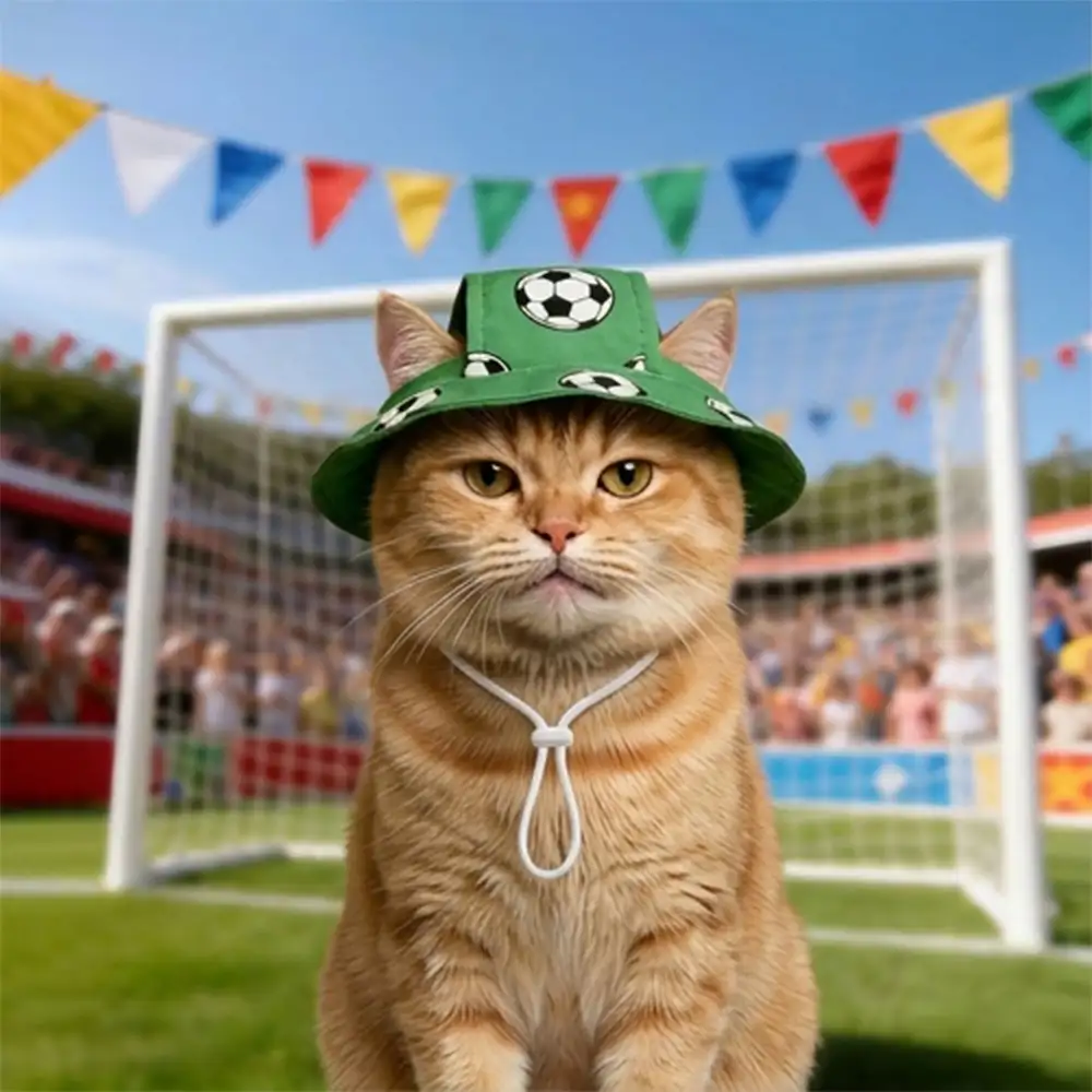 Chapeau pour animal de compagnie à motif de football - Image 4