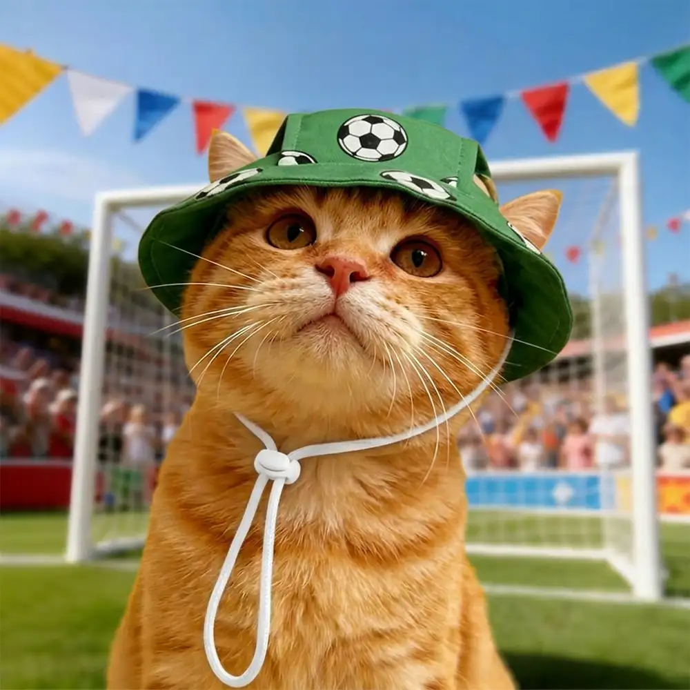 Chapeau pour animal de compagnie à motif de football - Image 7