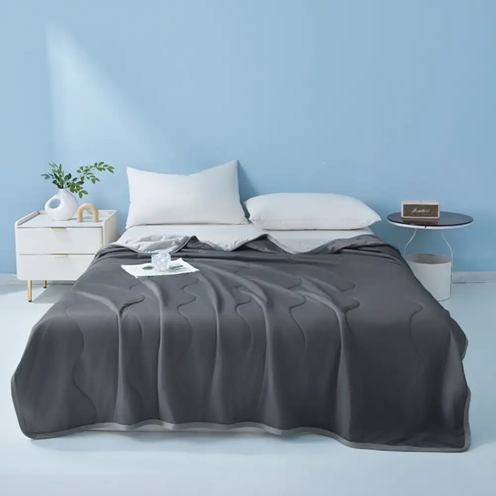 Couverture rafraichissant double face en soie glacée et absorbante - Vague - Image 11