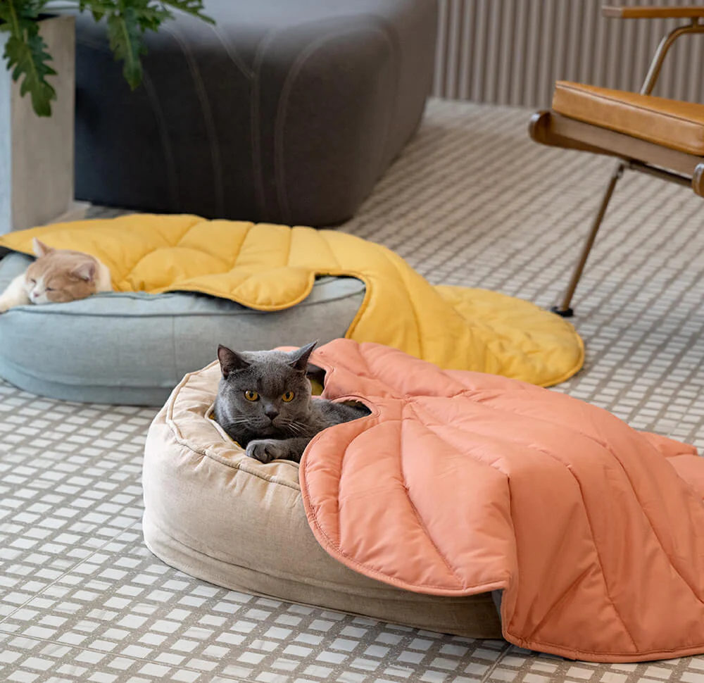 Couverture pour chien en forme de feuille avec lit ovale pour chien - Image 8