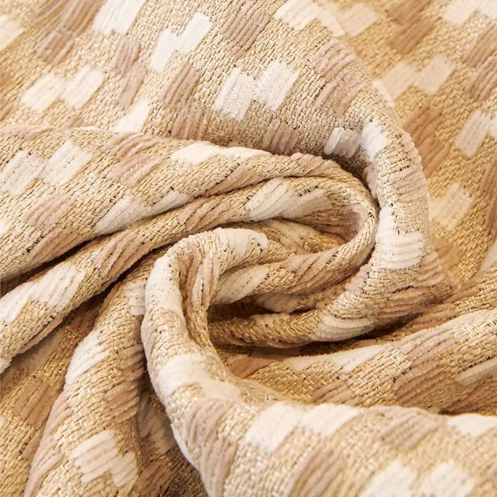 Jeté de canapé  aux rayures couvre-canapé grand plaid en chenille texturé résistant - Image 5
