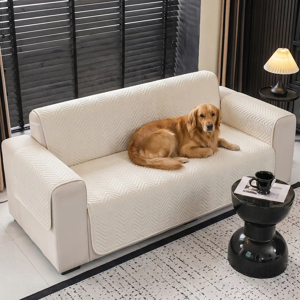 Housse de canapé Housse fauteuil Couvre-canapé relevable résistant à l'eau avec sangles élastiques - Classique W - Image 12