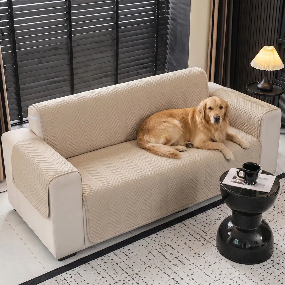 Housse de canapé Housse fauteuil Couvre-canapé relevable résistant à l'eau avec sangles élastiques - Classique W - Image 13