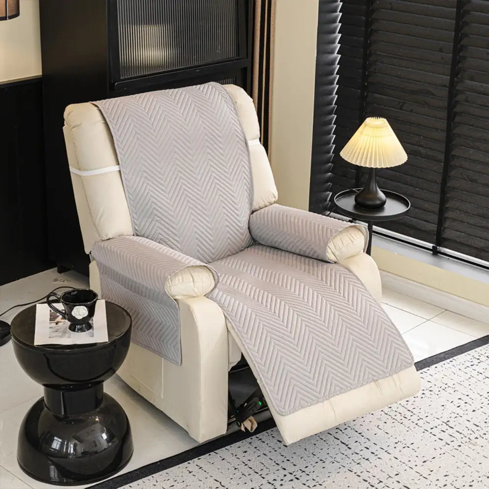 Housse de canapé Housse fauteuil Couvre-canapé relevable résistant à l'eau avec sangles élastiques - Classique W - Image 6