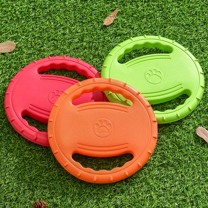Disque Volant Interactif en Caoutchouc pour Chien avec Poignée - Image 5