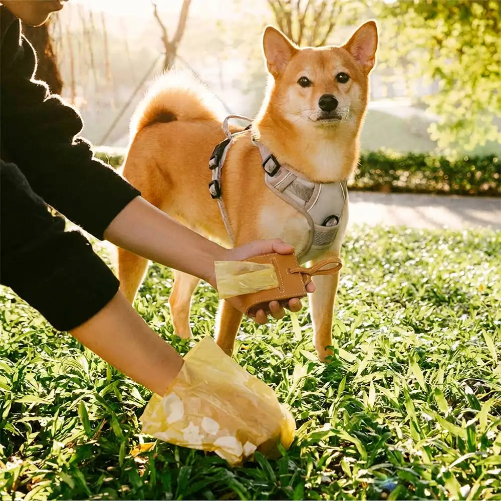 Distributeur de sacs à crottes pour chien en cuir PU - Image 11