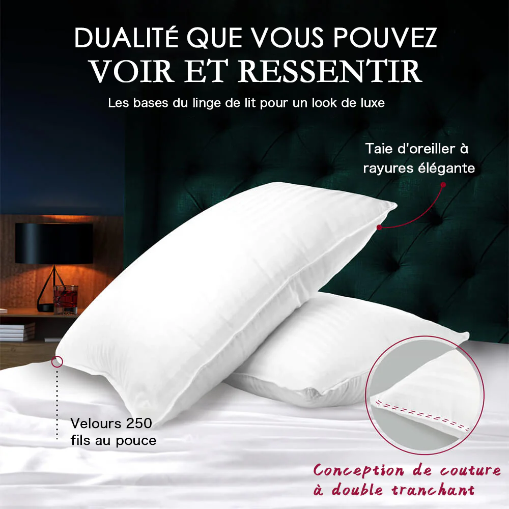 Ensemble de Luxe Oreillers Hôteliers Support pour le Cou Oreillers Moelleux - Image 6