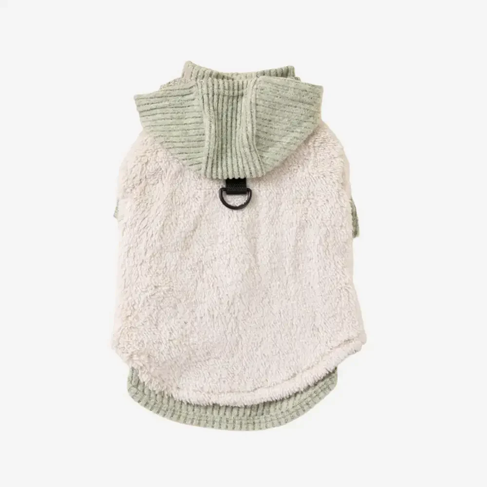 Ensemble pour chien en deux pièces : manteau en peluche et pull à col roulé assorti. - Image 9