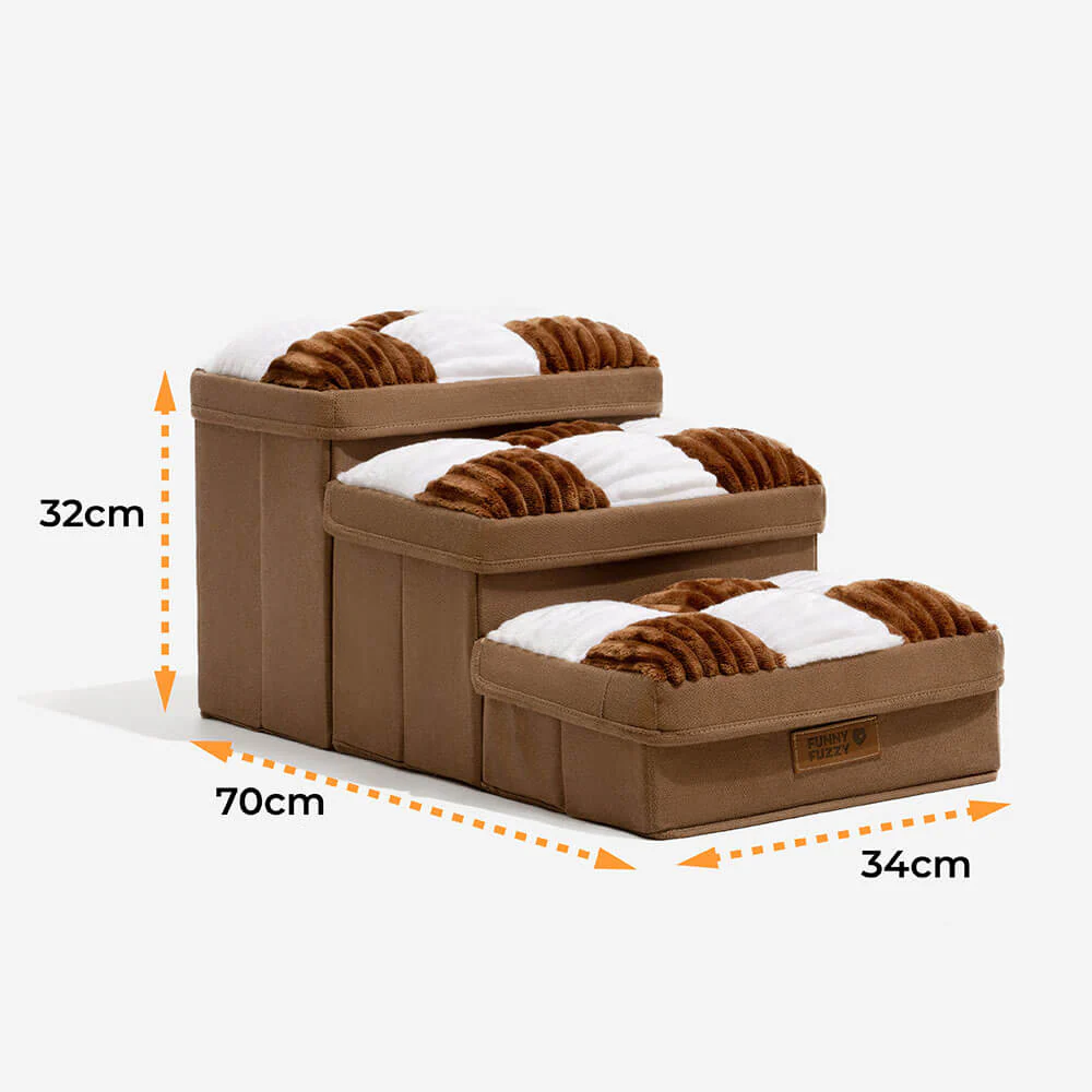 Escalier Pliable pour Chien avec Rangement - Carreaux - Image 8