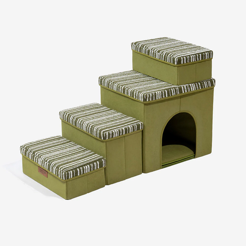 Escalier pour chien pliable avec rangement et condo - Funnyfuzzy SnugNest - Image 20