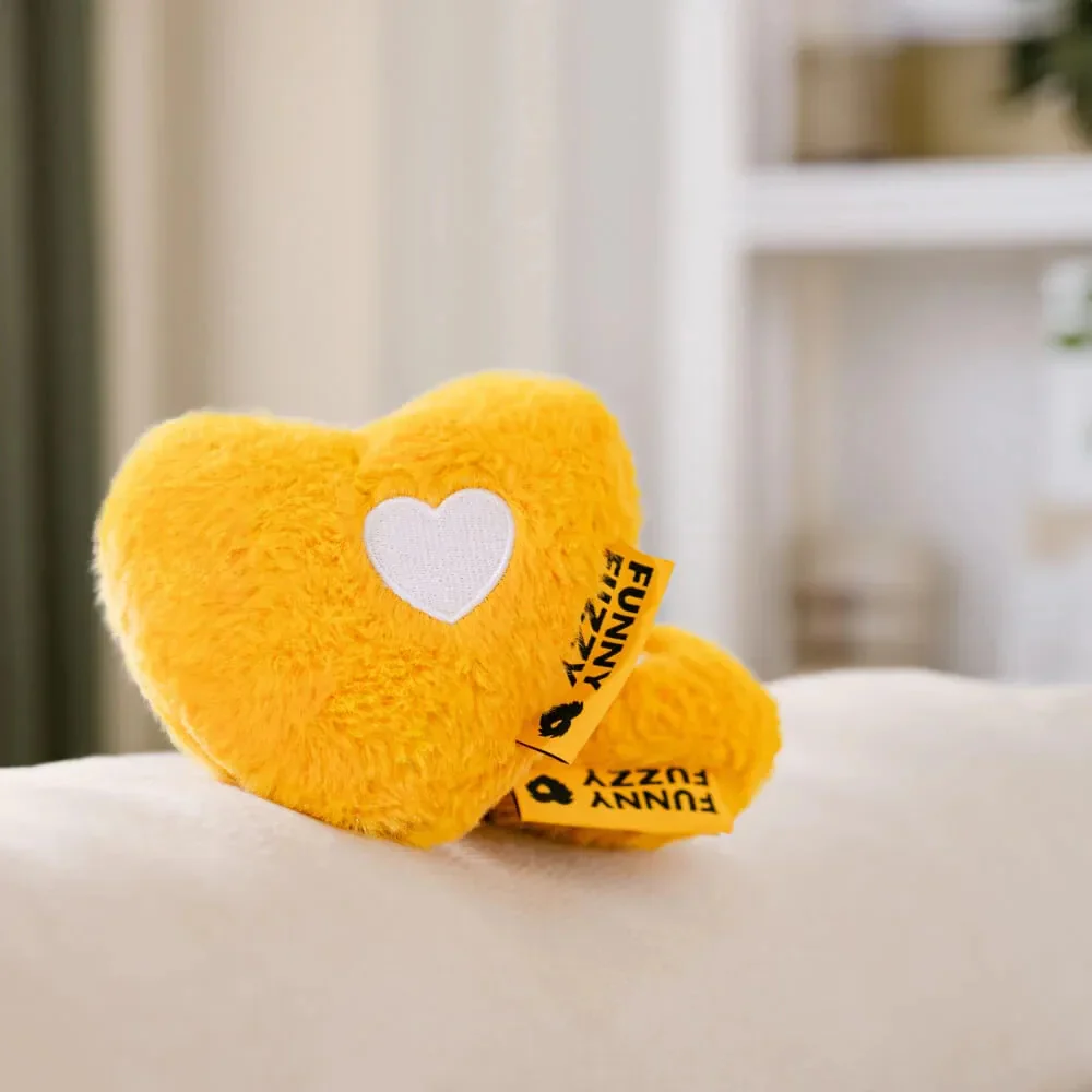 FUNNYFUZZY Jouet grinçant en peluche pour chien en forme de cœur - Image 5