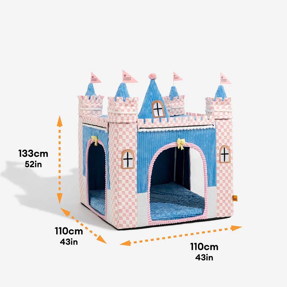 Lit tente orthopédique douillet pour chien style château de jeu intérieur pour enfants - Fairytale Dreamland - Image 16