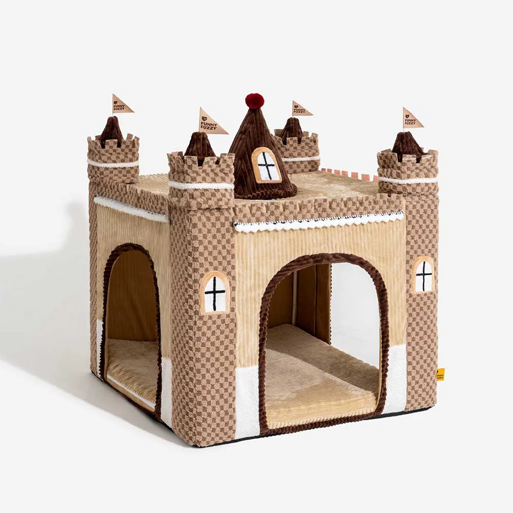 Lit tente orthopédique douillet pour chien style château de jeu intérieur pour enfants - Fairytale Dreamland - Image 17
