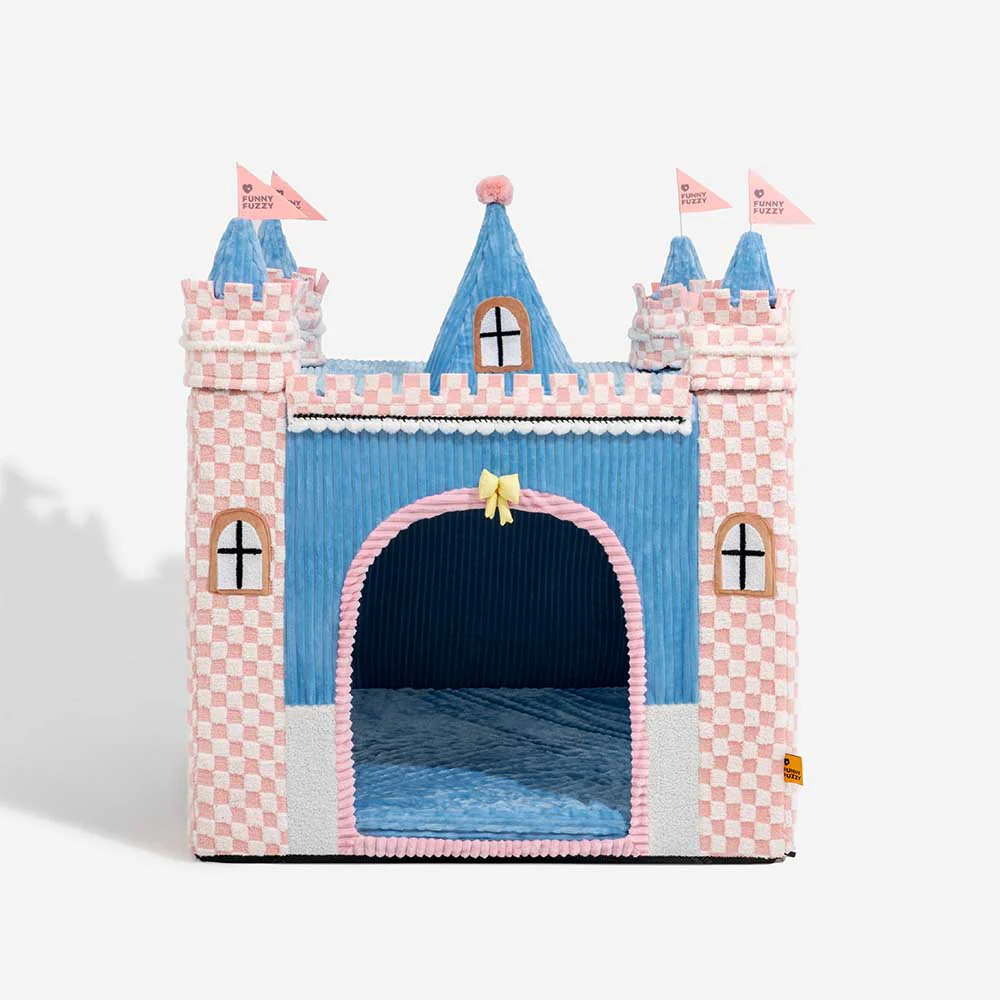 Lit tente orthopédique douillet pour chien style château de jeu intérieur pour enfants - Fairytale Dreamland - Image 18