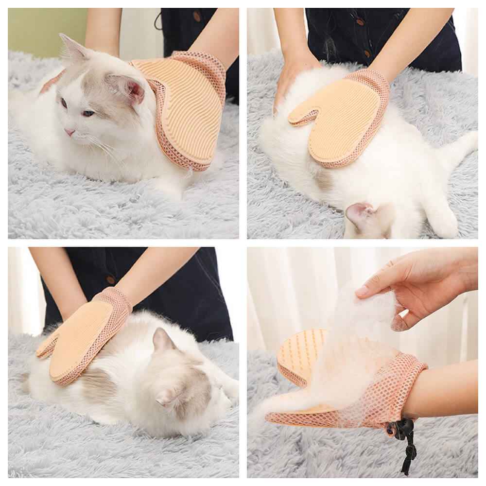Gant de toilettage pour animaux en silicone avec brosse flottante à deux faces - Image 3