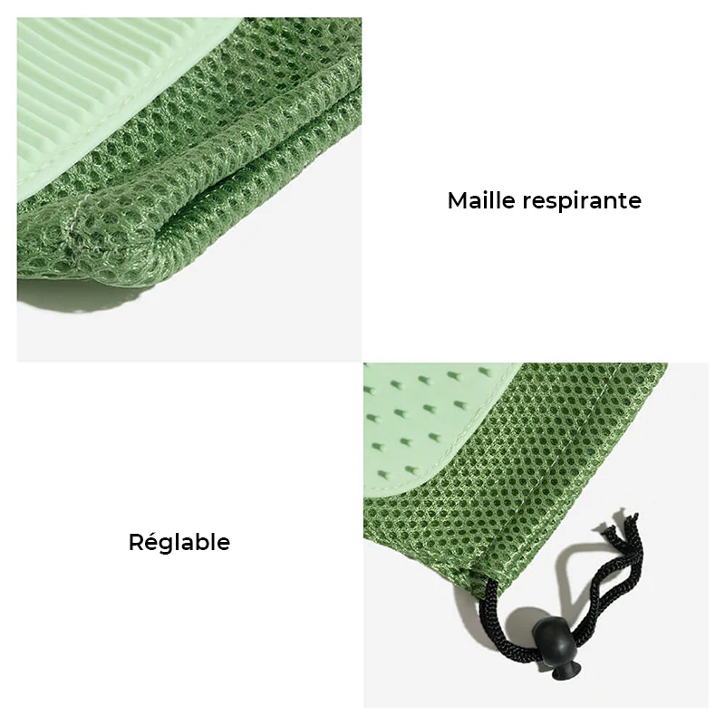 Gant de toilettage pour animaux en silicone avec brosse flottante à deux faces - Image 4