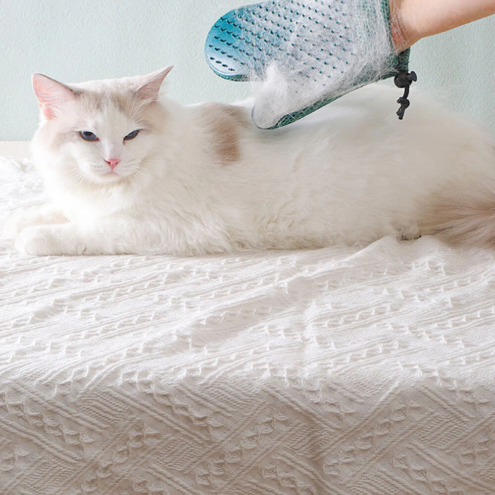 Gant de toilettage pour animaux en silicone avec brosse flottante à deux faces - Image 8