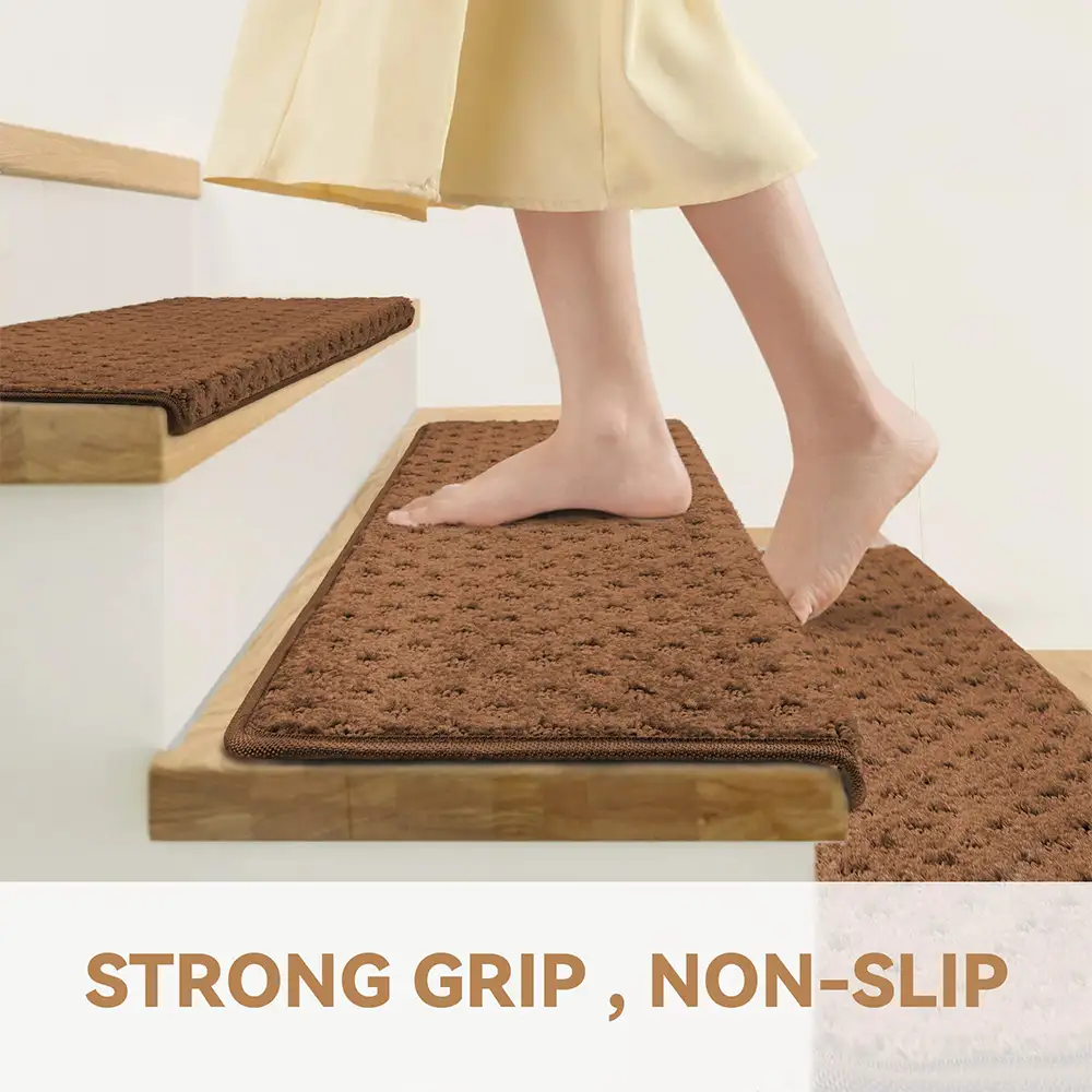 Garde-corps en velours doux pour les escaliers intérieurs, adaptés aux animaux de compagnie, sans adhésif, tapis antidérapants pour escaliers. - Image 11