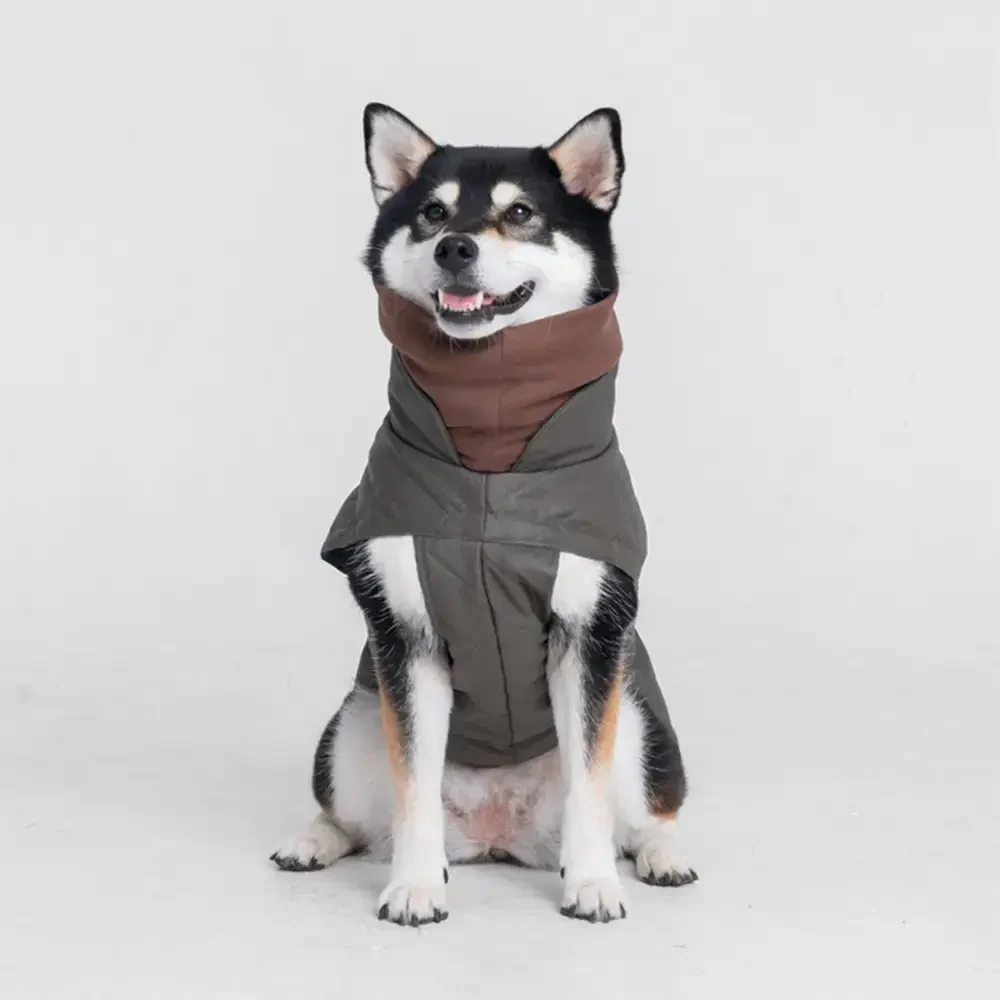 Gilet pour chien matelassé à col montant - Manteau d'hiver chaud et tendance - Image 2