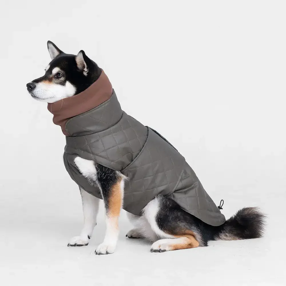Gilet pour chien matelassé à col montant - Manteau d'hiver chaud et tendance - Image 3