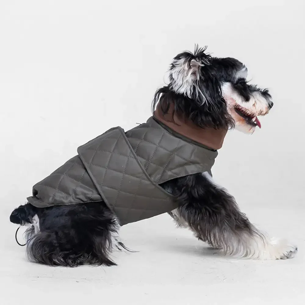 Gilet pour chien matelassé à col montant - Manteau d'hiver chaud et tendance - Image 4