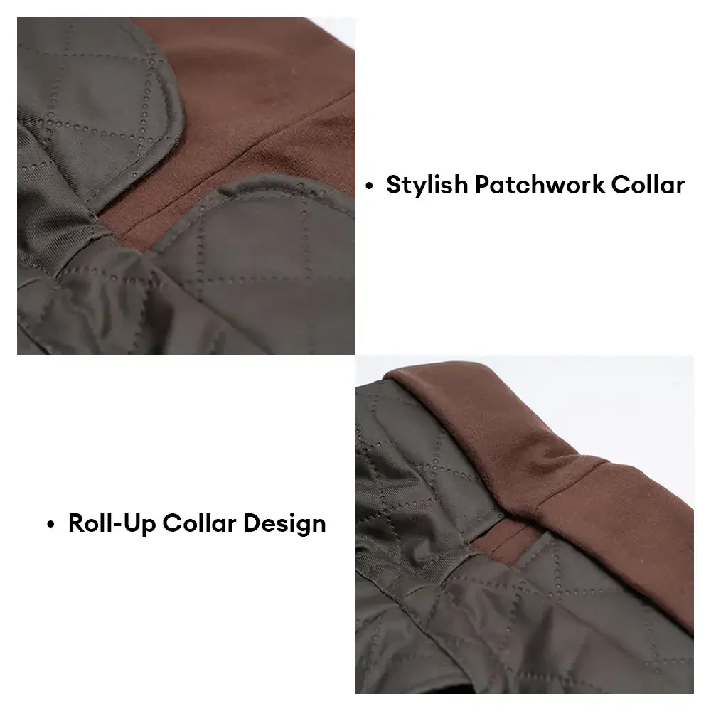 Gilet pour chien matelassé à col montant - Manteau d'hiver chaud et tendance - Image 5