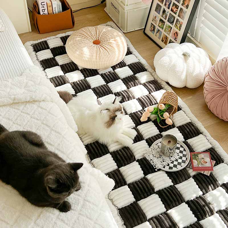 Grand tapis et couverture de canapé à carreaux pour animaux de compagnie - Image 4