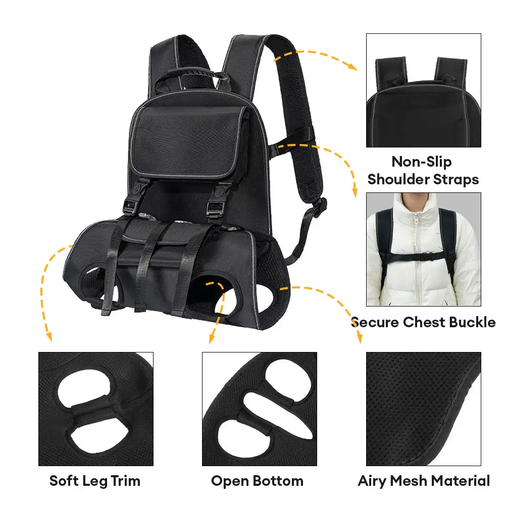 Harnais de transport pour chien portable ergonomique et confortable pour les sports de plein air - Image 4