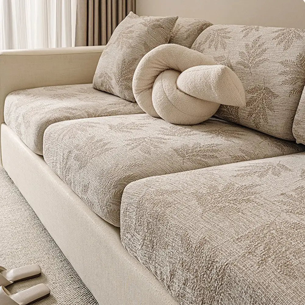 Housse de canapé d'angle extensible en chenille élastique anti-rayures - Image 3