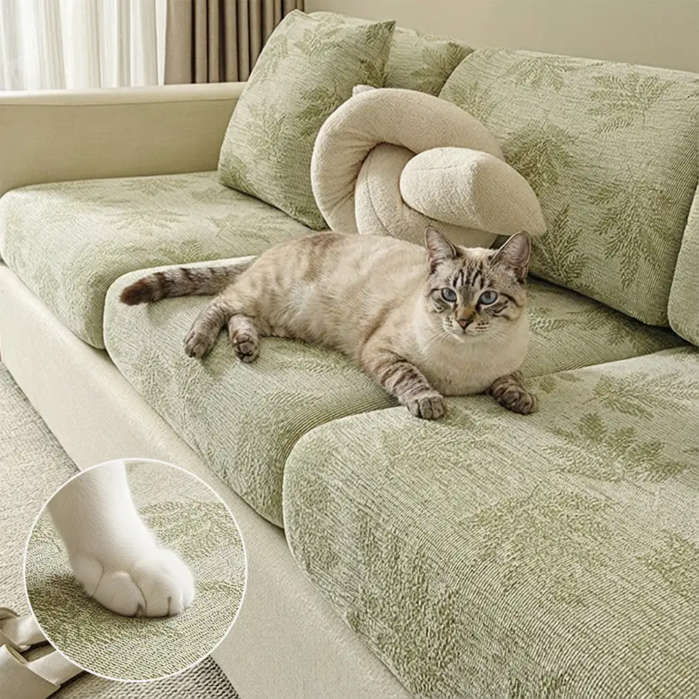 Housse de canapé d'angle extensible en chenille élastique anti-rayures - Image 6