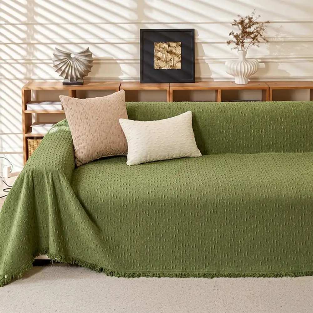 Housse de canapé Jeté de canapé en chenille jacquard résistant aux rayures - Image 6