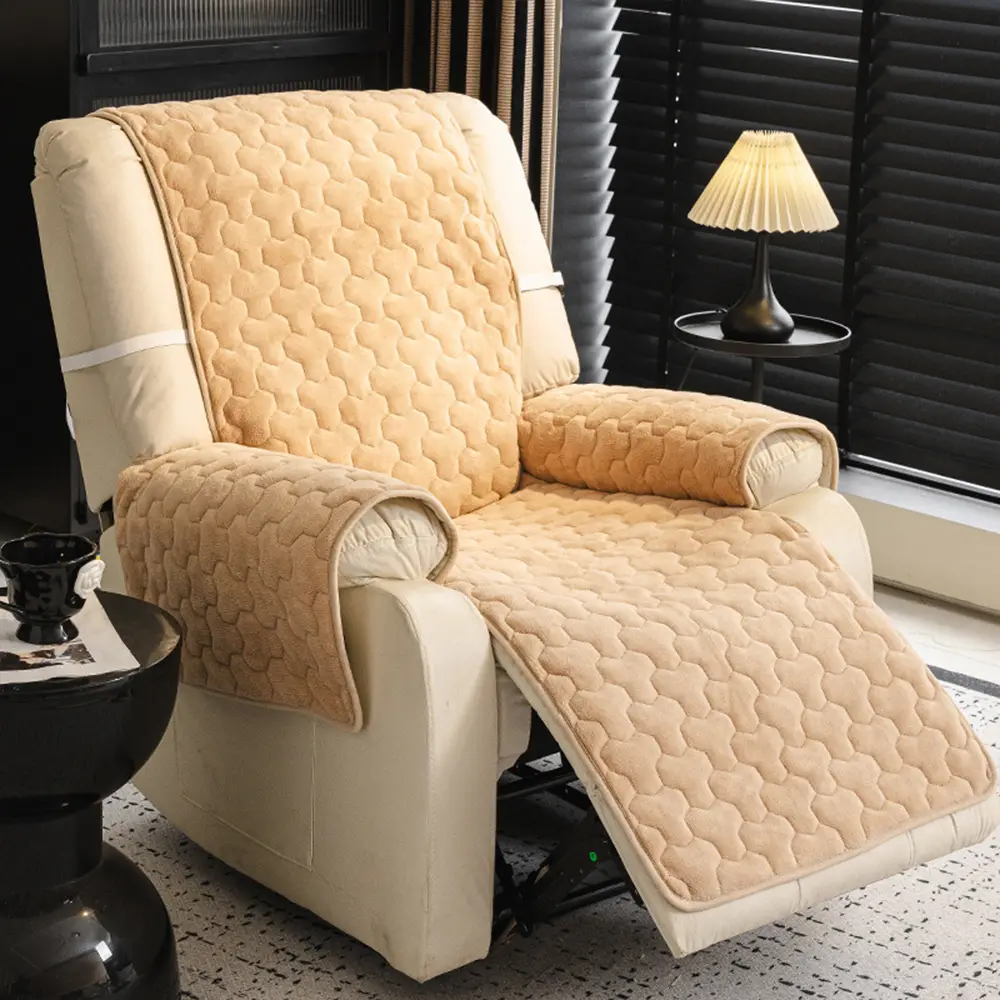 Housse de canapé en peluche courte et confortable, douce pour la peau, protection de meubles - Puzzle - Image 4