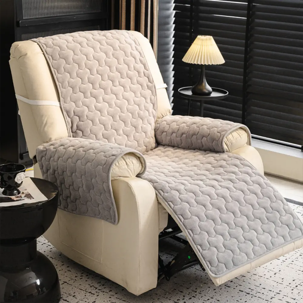 Housse de canapé en peluche courte et confortable, douce pour la peau, protection de meubles - Puzzle - Image 5