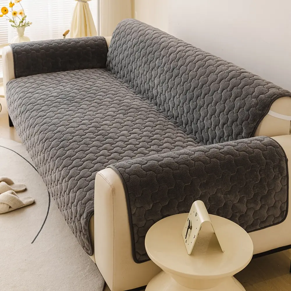 Housse de canapé en peluche courte et confortable, douce pour la peau, protection de meubles - Puzzle - Image 6
