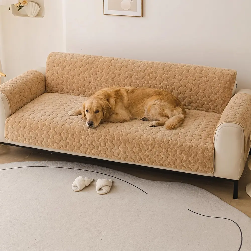 Housse de canapé en peluche courte et confortable, douce pour la peau, protection de meubles - Puzzle - Image 9