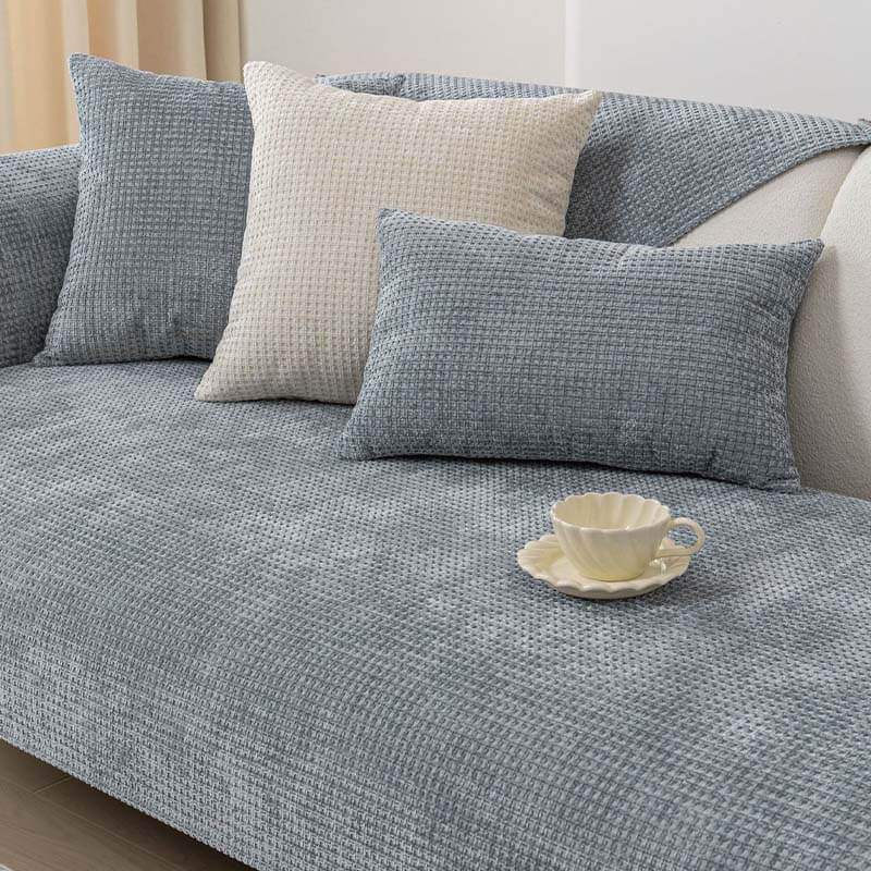 Housse de canapé en tissu chenille gaufrée délicate - Image 10