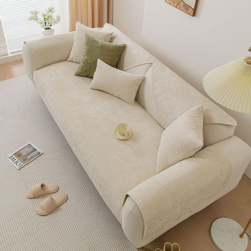 Housse de canapé en tissu chenille gaufrée délicate - Image 16