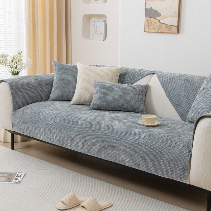 Housse de canapé en tissu chenille gaufrée délicate - Image 3