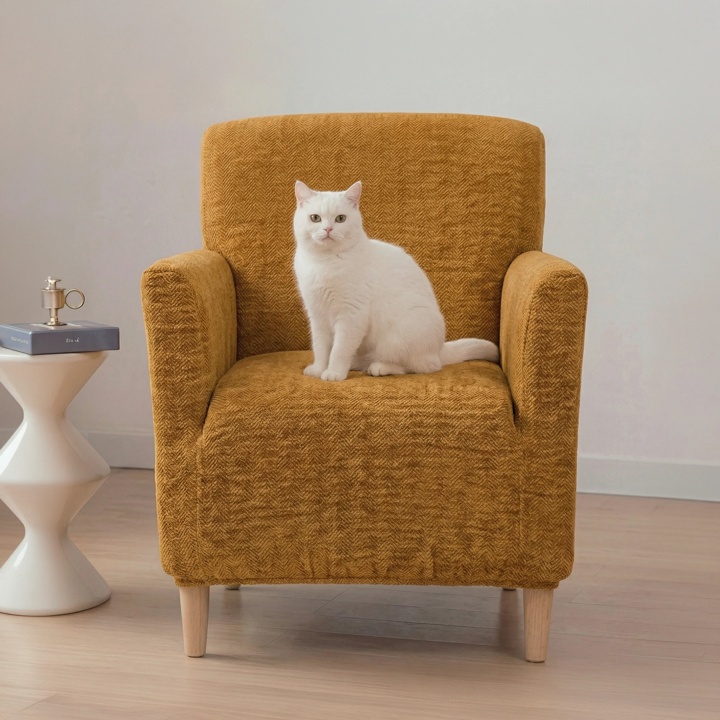 Housse de fauteuil, canapé extensible confortable et résistante aux griffures. - Image 11