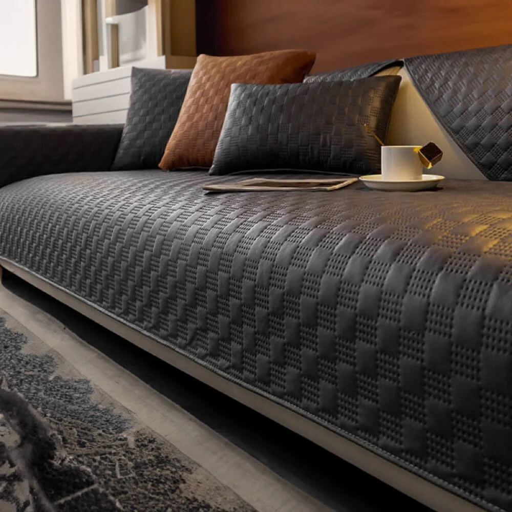 Housse de canapé résistante à l’eau en tissu aspect cuir pour protéger vos meubles - Image 13