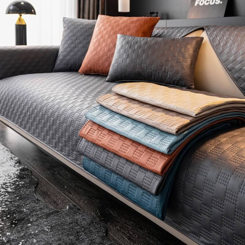 Housse de canapé résistante à l’eau en tissu aspect cuir pour protéger vos meubles - Image 4