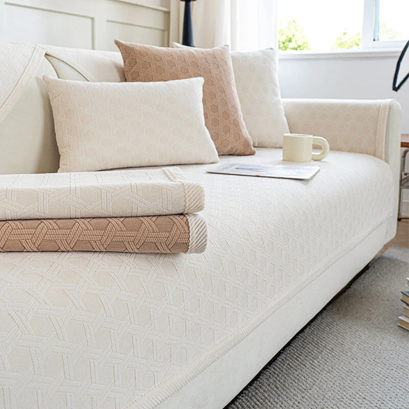 Housse de canapé imperméable et résistante à l'huile en tissu chenille jacquard - Image 16