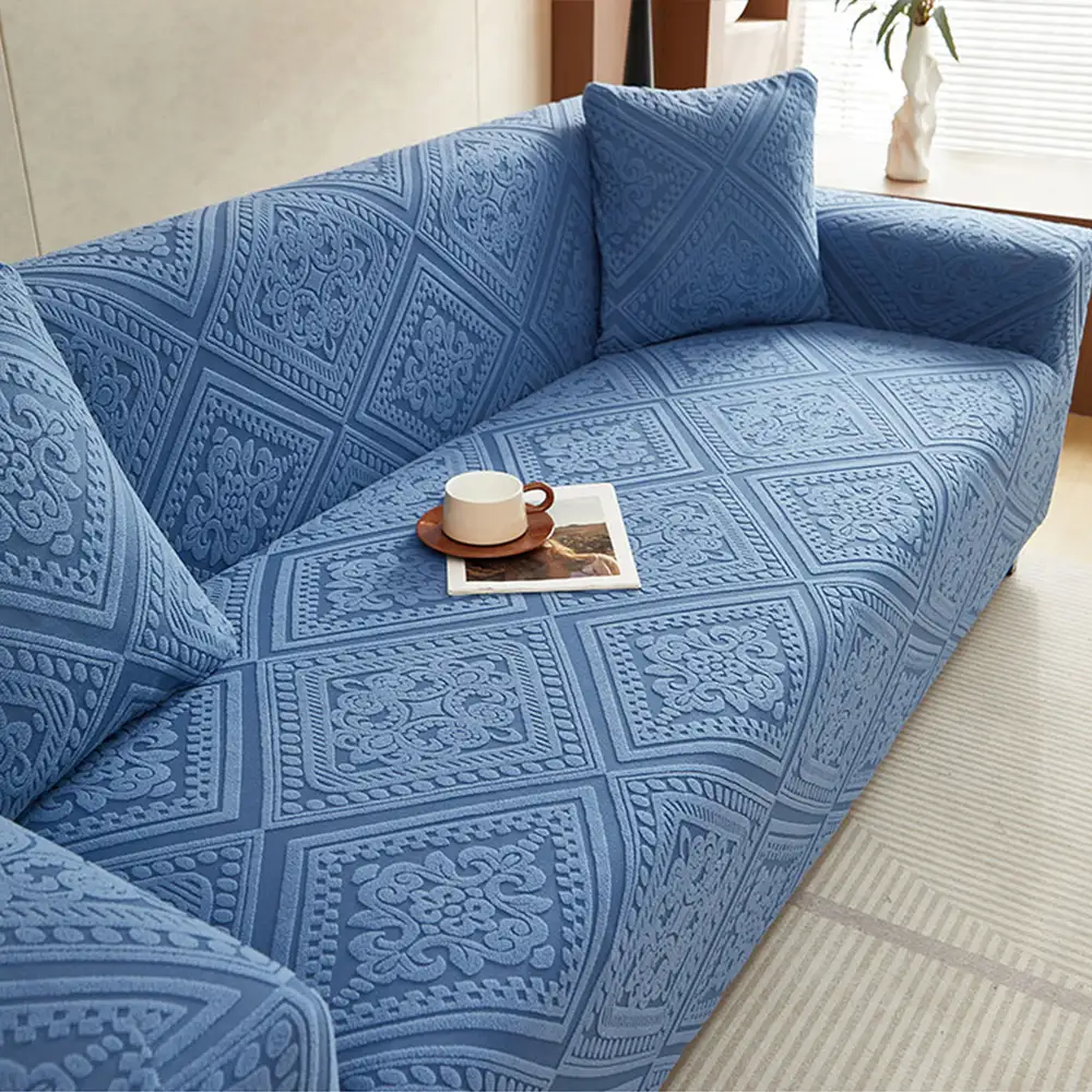 Housse de canapé extensible magique en jacquard rétro à motifs, protection intégrale. - Image 11