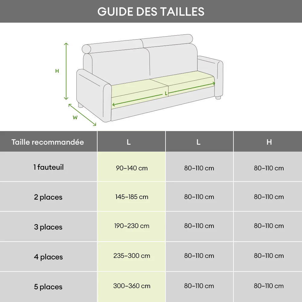 Housse de canapé extensible 3 place en tissu chevrons, pleine couverture, confortable et résistante aux griffures. - Image 9